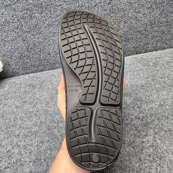 Oofos Ooahh Slate Black Slide Sandal Recovery Comfort Slip On Unisex M 9 W 11 - Picture 12 of 14